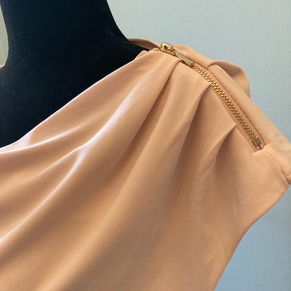 MELANIE LYNE: Drape Neck Zipper Detail Top - soft pink - Picture 3 of 9
